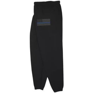 Fox 64-7482 S Usa Flagthin Blue Line Mens Sweatpant Black - Small