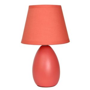 All LT2009-ORG Simple Designs Mini Egg Oval Ceramic Table Lamp