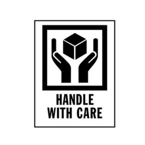 International IPM302 Handle With Care Shipping Label International