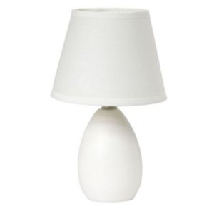 All LT2009-OFF Simple Designs Mini Egg Oval Ceramic Table Lamp