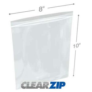 International CZ1250810 Clearzip Lock Top Bags  8 X 10 1.25 Mil