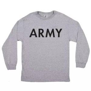 Fox 64-62 XXL Army Long Sleeve T-shirt Grey 2xl