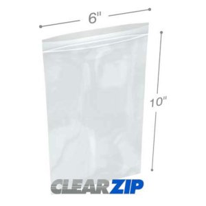 International CZ20610 Clearzip Lock Top Bags  6 X 10 2 Mil