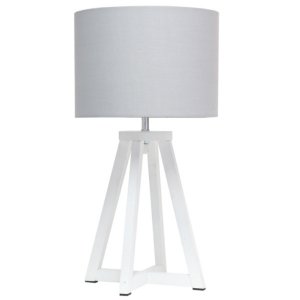 All LT1069-WOW Simple Designs Interlocked Triangular White Wood Table 