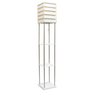 All LHF-5055-LW Lalia Home 1 Light Metal Etagere Floor Lamp With Stora