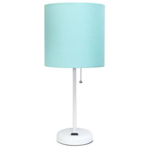 All LT2024-AOW Limelights White Stick Lamp With Charging Outlet And Fa