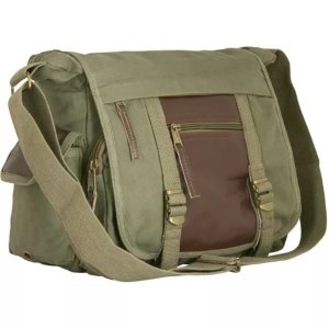 Fox 43-20 Deluxe Concealed-carry Messenger Bag - Vintage Olive Drab