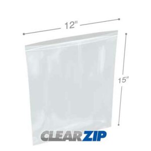 International CZ21215 Clearzip Lock Top Bags  12 X 15 2 Mil