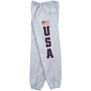 Fox 64-789 XXXL Usa Flag Mens Sweatpant Grey - 3xl