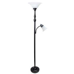 All LF2003-RBZ Elegant Designs 2 Light Mother Daughter Floor Lamp With