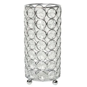 All HG1002-CHR Elegant Designs Elipse Crystal Decorative Flower Vase, 