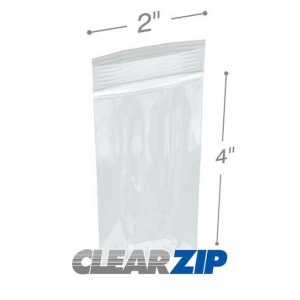 International CZ20204 Clearzip Lock Top Bags  2 X 4 2 Mil