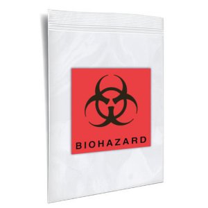 International CZB20305 Biohazard Zipper Locking Bags  3 X 5 Bio