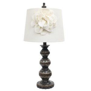 All LT3097-WHT Elegant Designs Aged Bronze Stacked Ball Lamp With Cout