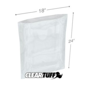 International PB01824 Flat Poly Bags  18 X 24 1 Mil