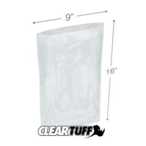 International PB10916 Flat Poly Bags  9 X 16 1.25 Mil