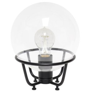 All LHT-5032-BK Lalia Home Old World Globe Glass Table Lamp, Black