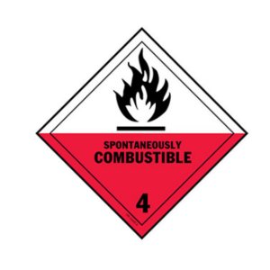 International HML408 D.o.t. Spontaneously Combustible Label For Hazard