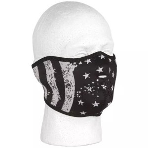 Fox 72-6212 Neoprene Thermal Half Mask - B  W Vintage Flag