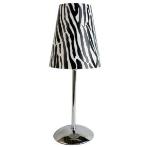 All LT3024-ZBA Limelights Mini Silver Table Lamp With Plastic Printed 