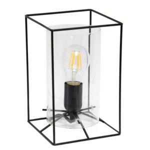 All LHT-5059-CL Lalia Home Black Framed Table Lamp With Clear Cylinder