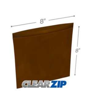 International CZA30808 Amber Clearzip Lock Top Zip Bags  3 Mil 8 X 8