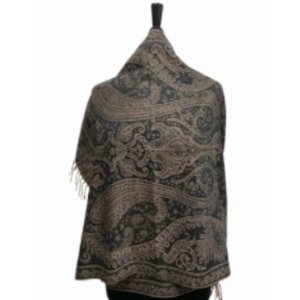 In IN119 Pattern Pashmina Black