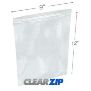 International CZ60912 Clearzip Lock Top Bags  9 X 12 6 Mil