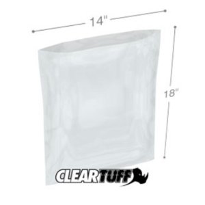 International PB31418 Flat Poly Bags  14 X 18 3 Mil