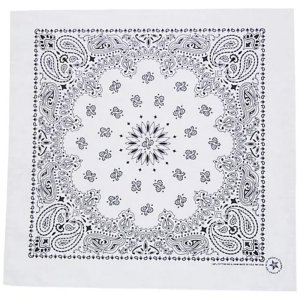 Fox 83-02 22 X 22 Bandanna 12 Pack - Whiteblack Paisley