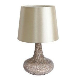 All LT3039-CHA Simple Designs Mosaic Tiled Glass Genie Table Lamp With