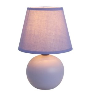 All LT2008-PRP Simple Designs  Mini Ceramic Globe Table Lamp