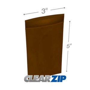 International CZA30305 Amber Clearzip Lock Top Zip Bags  3 Mil 3 X 5