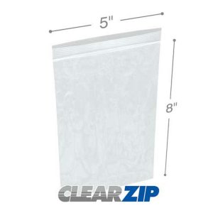 International CZPP20508 High Clarity Zipper Locking Polypropylene Bags