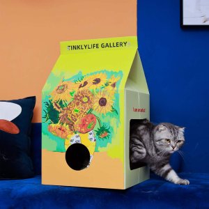 Tinklylife 6972367470861 Santu Art Milkbox Style Cat House And Scratch