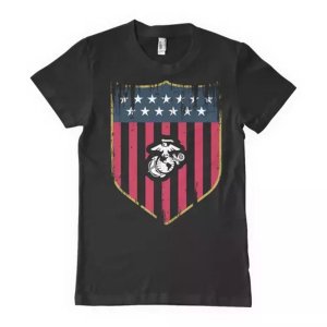 Fox 63-4012 XXXL Usa Shield Marines Men's T-shirt Black - 3xl