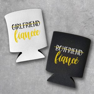 Capital ENGAGED_COUPLE Newly Engaged Couple Set Of 2 Can Coolers, Enga