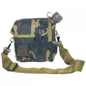 Fox 53-24 CAMO 2qt Canteen Cover-shoulder Strap - Woodland Camo