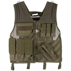 Fox 65-2305 Big  Tall Assault Cross Draw Vest Olive Drab 2xl3xl