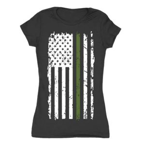 Fox 64-09484 XXL Women's Cotton Tee Vintage Green Line Black - 2xl