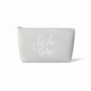 Samantha singlegreybtleather Grey Bride Tribe Makeup Bag In Faux Leath