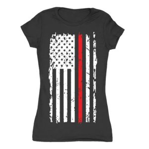 Fox 64-09483 L Women's Cotton Tee Vintage Red Line Black - Large