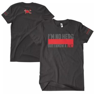 Fox 63-4813 XL I'm No Hero Men's T-shirt Blackred 2-sided - Xl