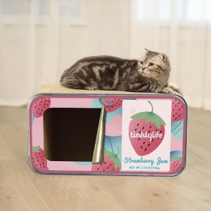 Tinklylife 6972367471097 Canned Fruit Cat House And Scratcher