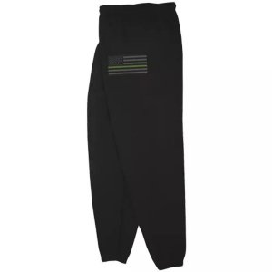 Fox 64-7484 S Usa Flagthin Green Line Mens Sweatpant Black - Small