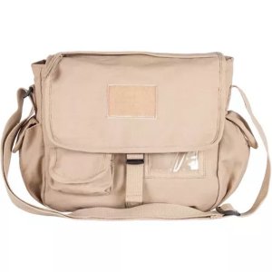 Fox 43-075 Retro Messenger Bag With Plain Flap - Khaki