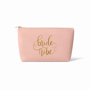 Samantha 1btbagpink Pink Bride Tribe Makeup Bag In Canvas