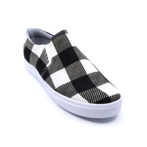 Perfect 655295328638 Gaby 1 Buffalo Plaid Black White Sneakers Size 6