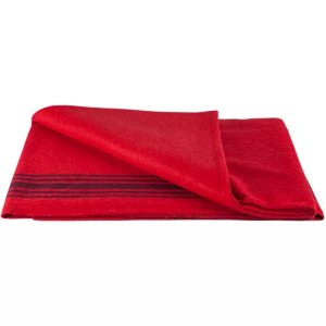 Fox 818-14 Navy-striped Red Wool Blanket