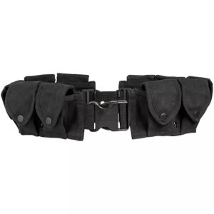 Fox 50-36 BLACK Gi Style 10 Pocket Canvas Cartridge Belt - Black